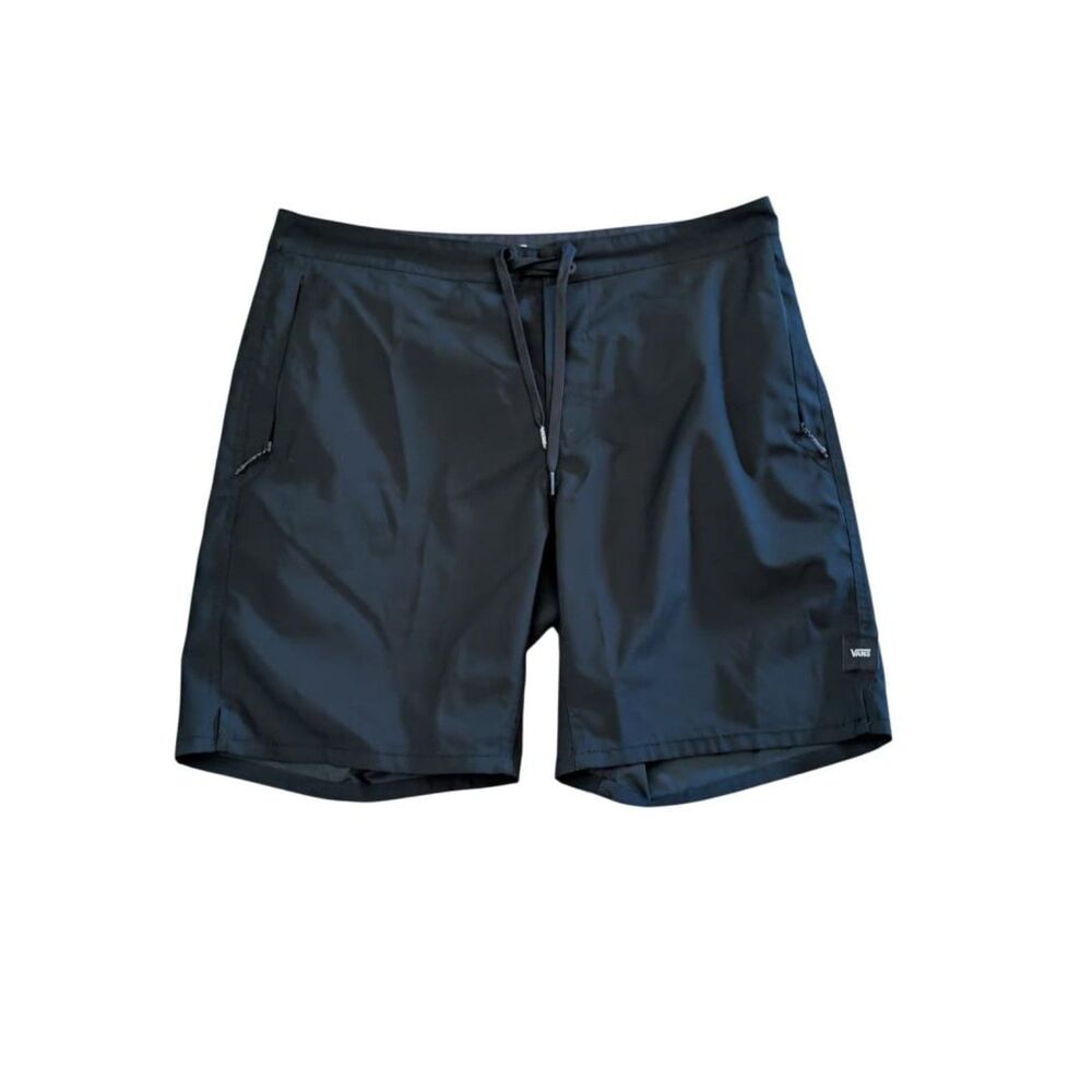 Vans 4-Way Stretch Boardshorts Hybrid Surf Swim Shorts Black, Mens 32